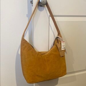 Tan Suede Hobo Bag
